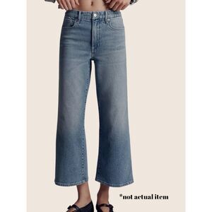 👖 GOOD AMERICAN x ANTHROPOLOGIE GOOD WAIST HIGH RISE PALAZZO CROP JEANS 4/27